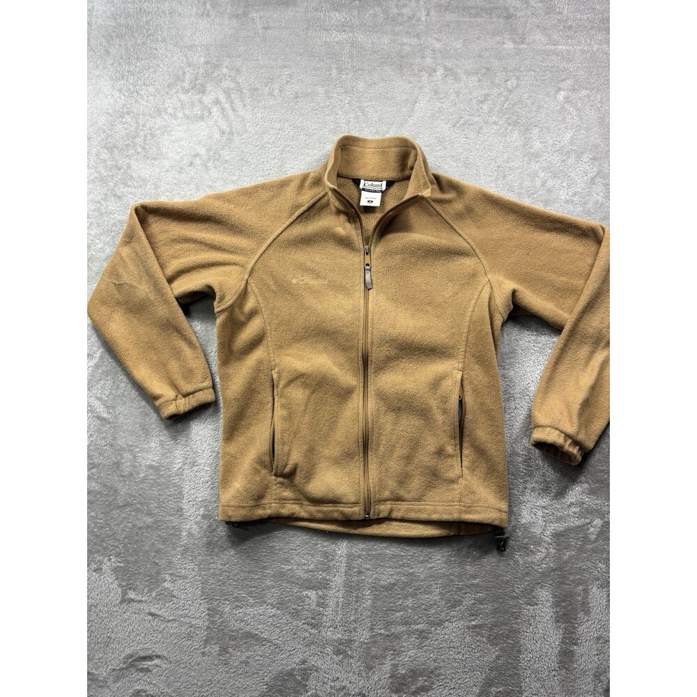 Columbia Women’s Brown Fleece Jacket Medium Full Zip Outdoor Warm Coat